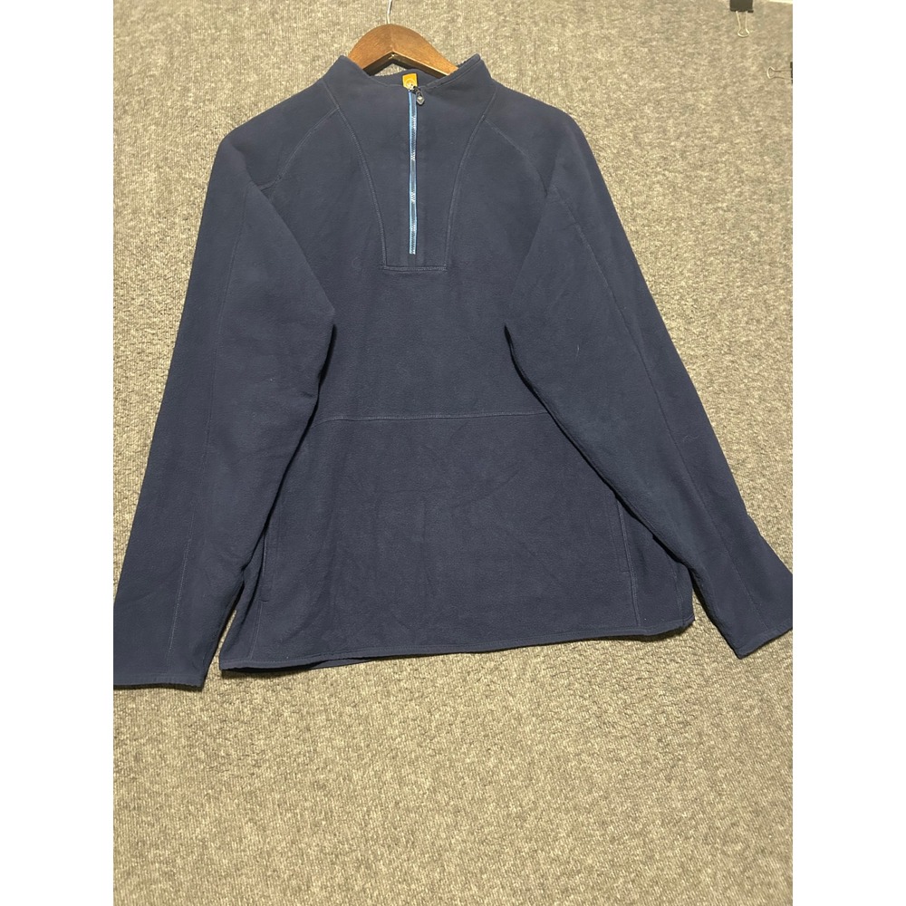 Peter Millar Pullover Men Large blue 1/4 Zip Thermal Flow Micro Fleece MF22EZ38